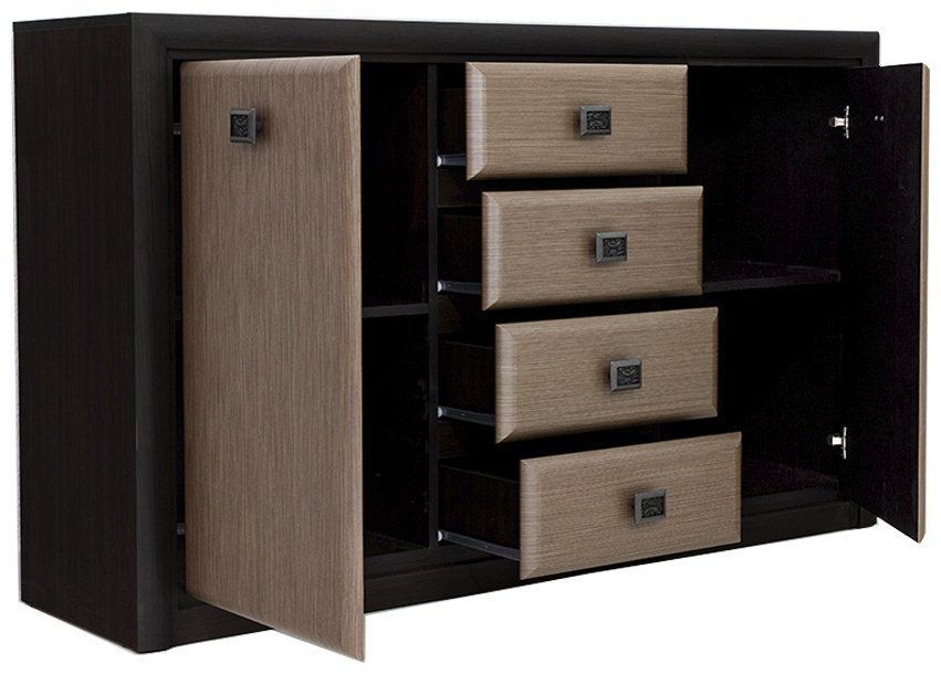 Комод BRW Коен КОМ2D4S, 150x40x93.5 см, коричневый купить,0