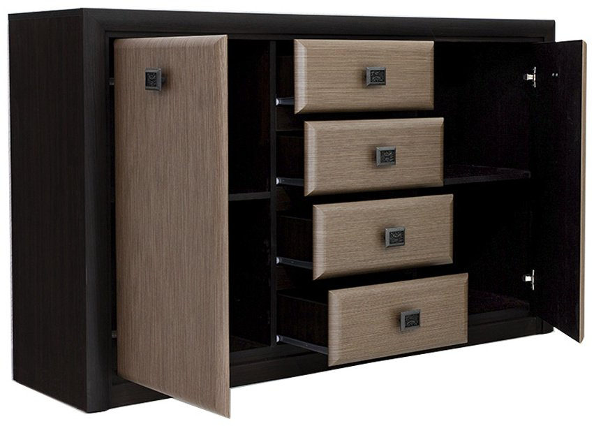 Комод BRW Коен КОМ2D4S, 150x40x93.5 см, коричневый купить,NaN