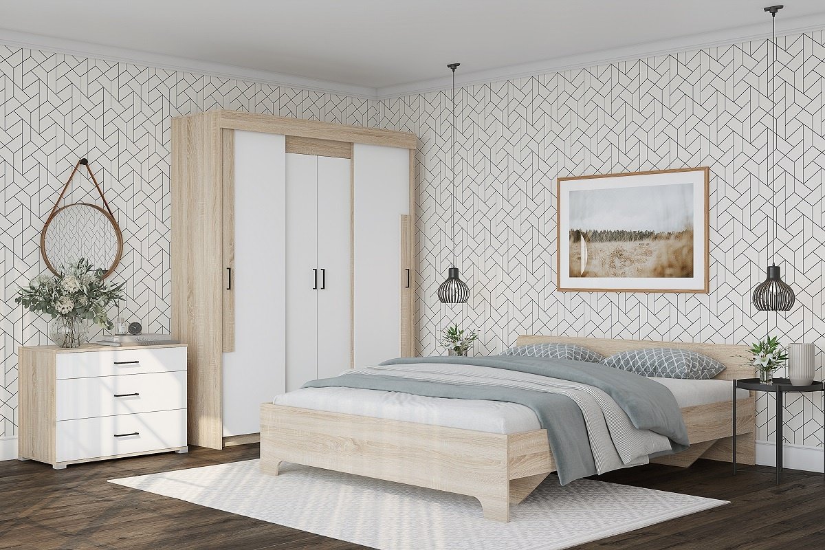 Шкаф-купе Горизонт Виктор, 160x210х52.6 см, белый, бежевый - ForteMarket Шкаф-купе Горизонт Виктор, 160x210х52.6 см, белый, бежевый купить,0