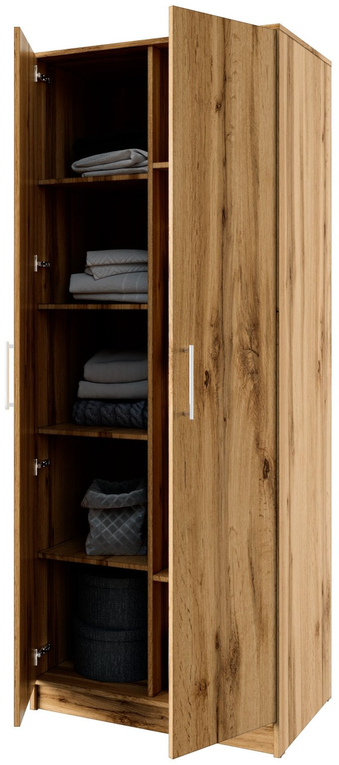 Шкаф распашной Мебель Азии Алекс 125-1 80x200х50см коричневый купить,NaN