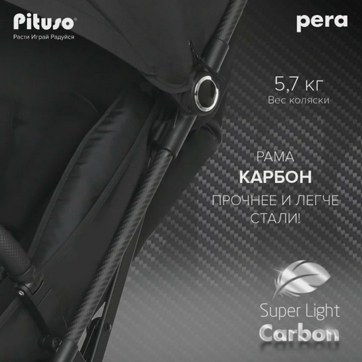Коляска прогулочная Pituso Pera X-33 Black