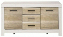 Комод BRW Белен KOM2D3S, 160x45x84 см, белый, бежевый