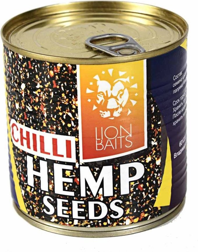 Прикормка Lion Baits Зерновая смесь LB-00021 Hemp seeds Chili 0.4 кг купить,NaN