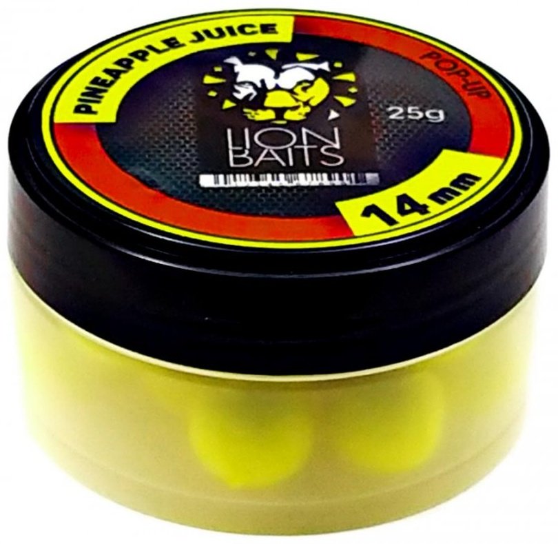 Прикормка Lion Baits Бойлы Pop-Up 14 мм 25 г LB-002949 ананас 0.025 кг купить,NaN