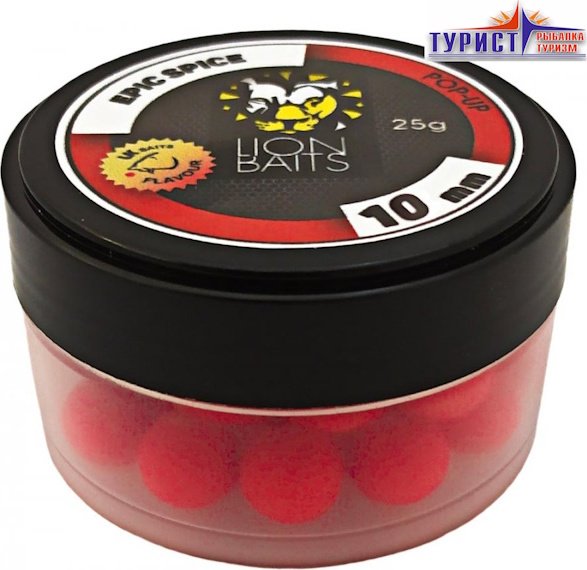 Прикормка Lion Baits Бойлы Pop-Up 10 мм 25 г LB-002913 эпическая пряность 0.025 кг купить,NaN