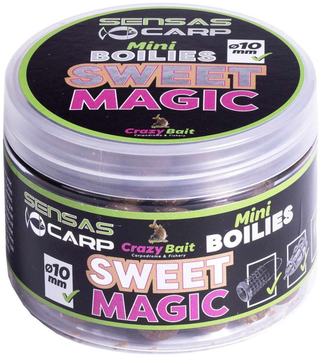Прикормка Sensas Мини бойлы Crazy Bait 10мм 45805 SWEET MAGIC 0.08 кг купить,NaN
