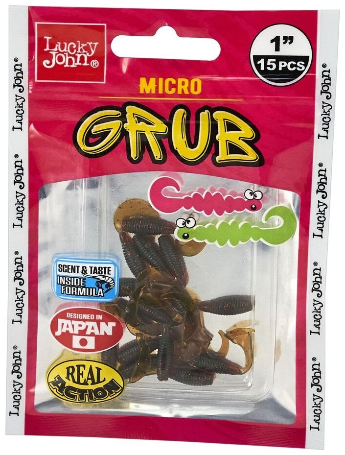 Мягкая приманка Lucky John Micro Grub 140159-085 15 шт купить,NaN