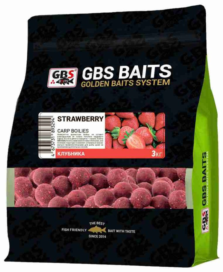 Прикормка GBS Baits GBS-20-3-STR Клубника 3 кг купить,NaN