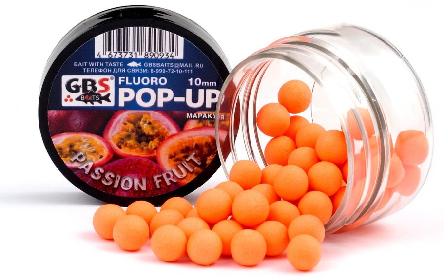 Прикормка GBS Baits GBS-POP-UP-10-0.4-PASS Маракуйя 0.04 кг