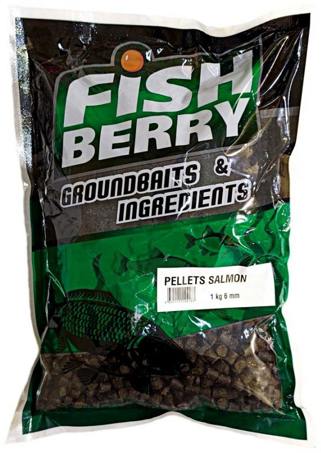 Прикормка Fish Berry Пеллетс гранул. темно-коричневый 6мм Лосось 1 кг купить,NaN