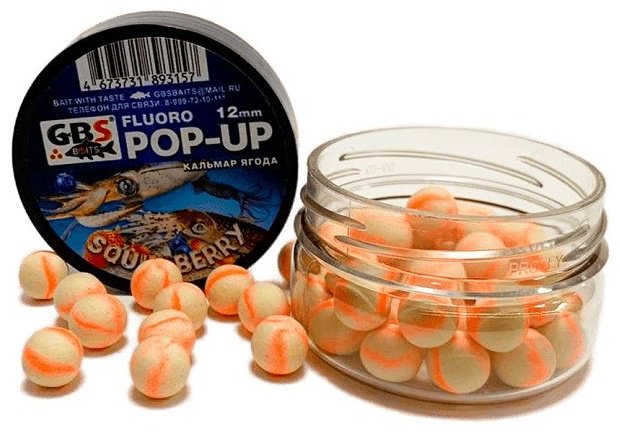 Прикормка GBS Бойлы Baits Pop-up плавающие (банка) 12мм 40гр Кальмар Ягоды Кальмар Ягоды 0.04 кг купить,NaN