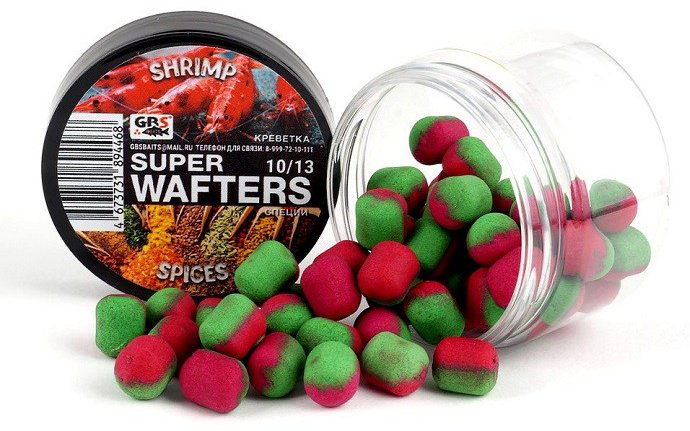 Прикормка GBS Бойлы Baits Wafters 10-13мм Креветки Специи Креветки Специи 0.067 кг купить,NaN