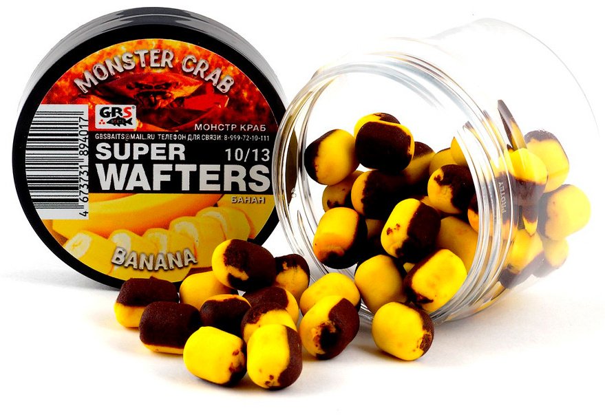 Прикормка GBS Baits GBS-WF-10x13-MONS-CRAB-BN Монстр краб Банан 0.067 кг купить,NaN