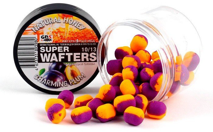 Прикормка GBS Бойлы Baits Wafters 10-13мм Натуральный мёд Чарующая слива Натуральный мёд Чарующая слива 0.067 кг купить,NaN