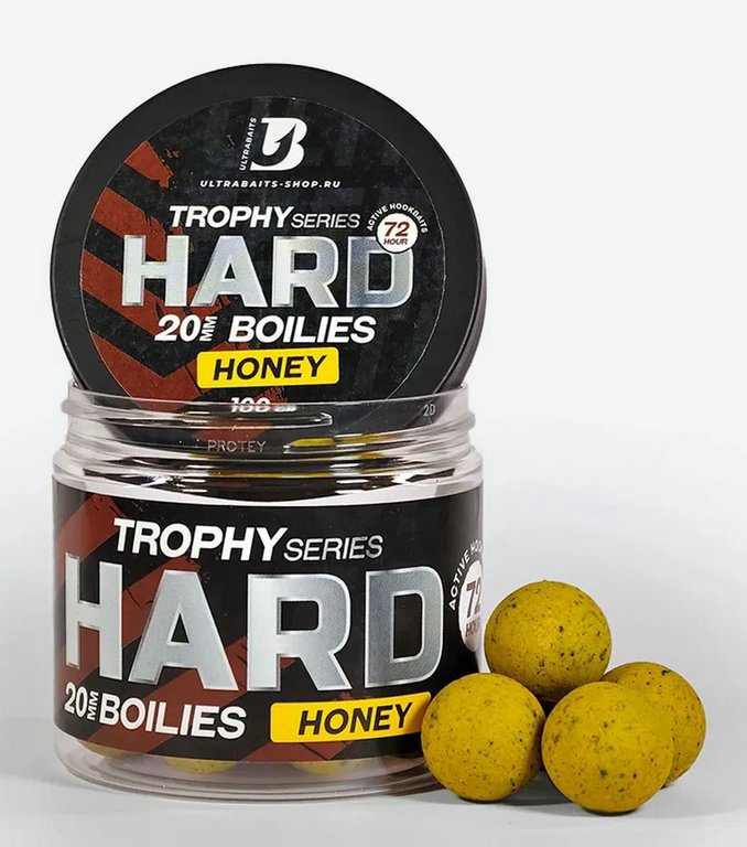 Прикормка ULTRABAITS Hard Trophy 20мм Мёд 0.1 кг купить,NaN