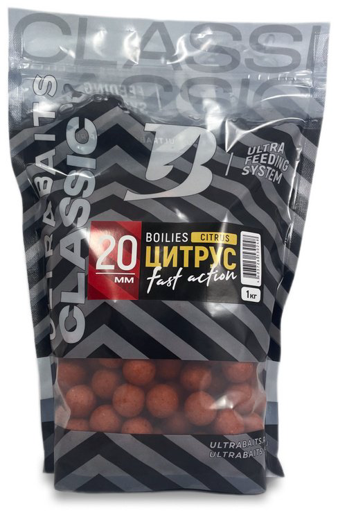Прикормка ULTRABAITS BPUC20C прикормочные 20мм Цитрус 1 кг купить,NaN