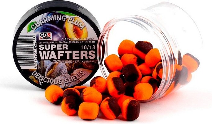 Прикормка GBS Бойлы Baits Wafters 10-13мм Чарующая слива и Вкуснейшие ракушки Чарующая слива и Вкуснейшие ракушки 0.04 кг купить,NaN