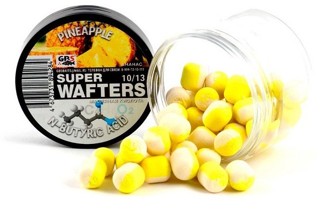 Прикормка GBS Бойлы Baits Wafters 10-13мм Ананас Масляная кислота Масляная Кислота 0.067 кг купить,NaN