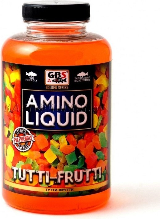 Прикормка GBS Baits Амино-ликвид4 Тутти-Фрутти 0.5 кг купить,NaN