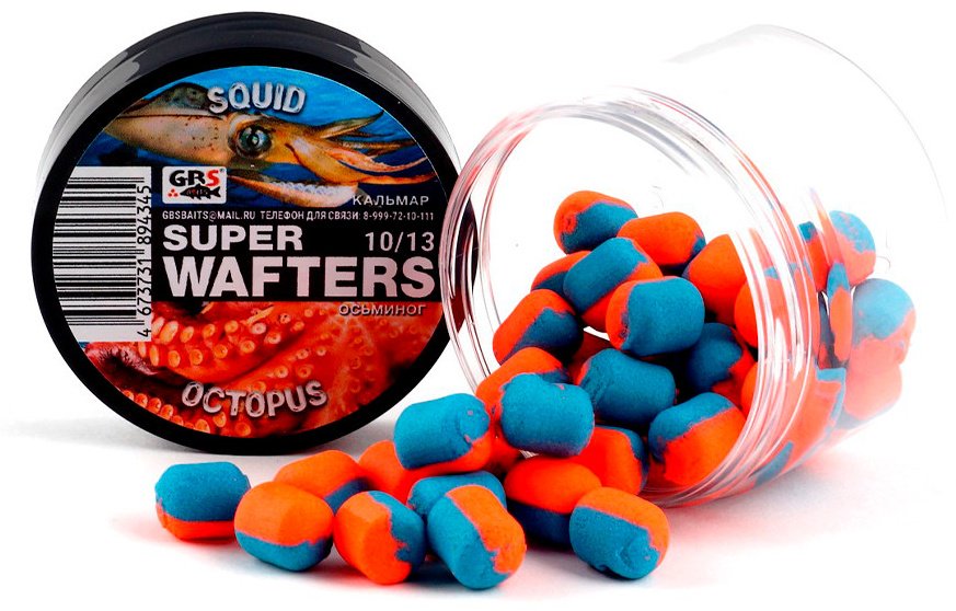 Прикормка GBS Baits GBS-WF-10x13-SQU-OCT Кальмар Осьминог 0.067 кг купить,NaN