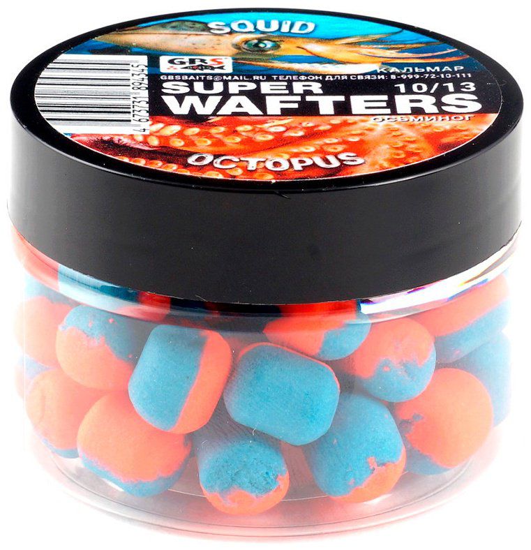 Прикормка GBS Baits GBS-WF-10x13-SQU-OCT Кальмар Осьминог 0.067 кг купить,NaN