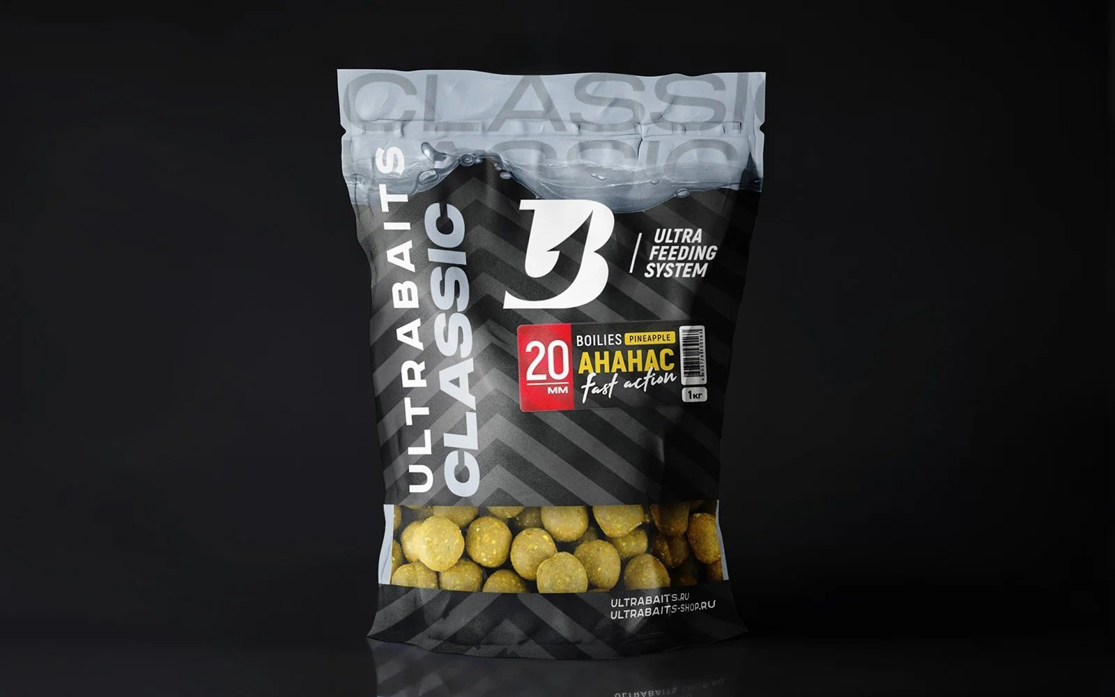 Прикормка ULTRABAITS Бойлы прикормочные 20мм1 Ананас 1 кг купить,NaN