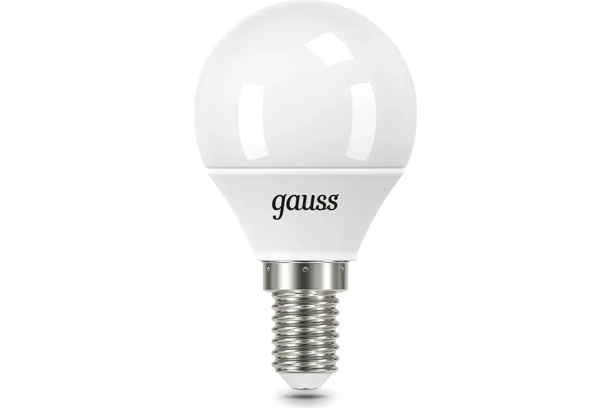 Лампа Gauss Шар 9.5W 950lm 6500K E14