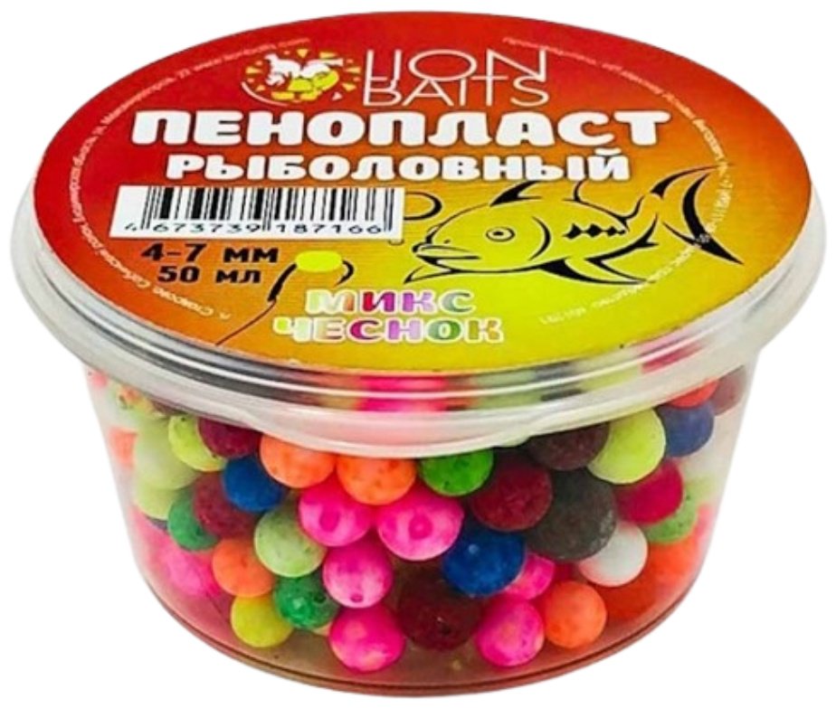Ароматизированная насадка Lion Baits Пенопласт рыболовный LBPR-008 4 мм купить,NaN