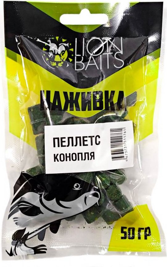 Прикормка Lion Baits с резинкой 8мм пакет 50гр LBPNR-025 Конопля 0.05 кг купить,NaN