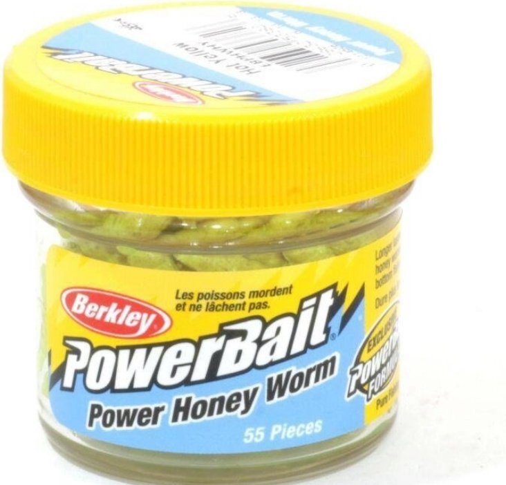 Мягкая приманка Berkley 1214506-GR 55 шт  Hot Yellow Power Honey Worm купить,NaN