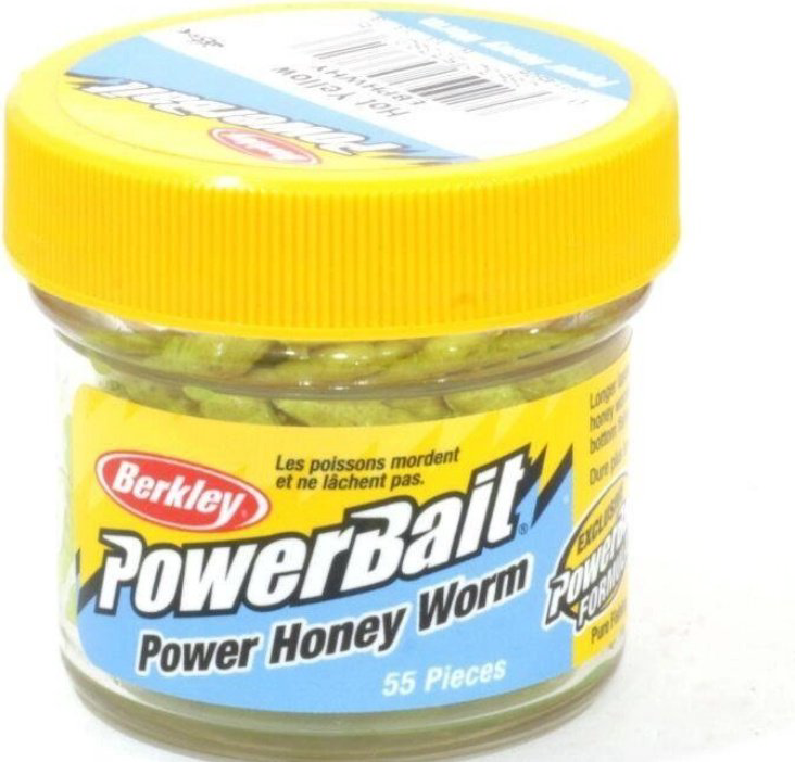 Мягкая приманка Berkley 1214506-GR 55 шт  Hot Yellow Power Honey Worm купить,NaN