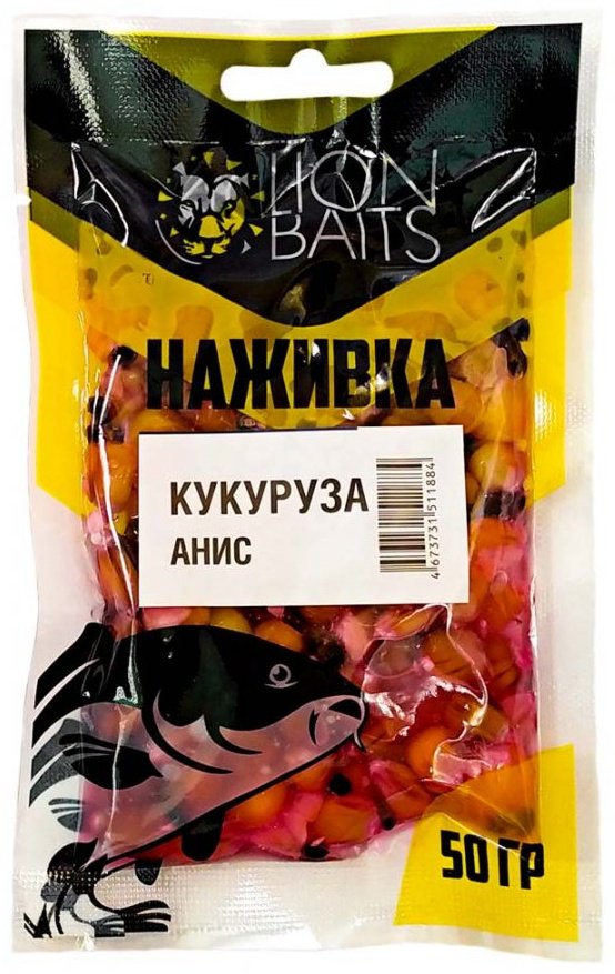 Прикормка Lion Baits Кукуруза насадочнаяLBNC-010 Анис 0.05 кг купить,NaN
