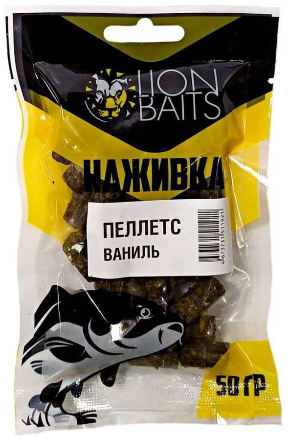 Прикормка Lion Baits с резинкой 8мм пакет 50гр LBPNR-030 Ваниль 0.05 кг купить,NaN