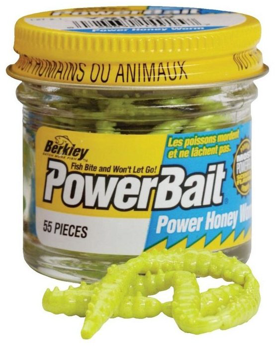 Мягкая приманка Berkley 1214506-GR 55 шт  Hot Yellow Power Honey Worm купить,NaN