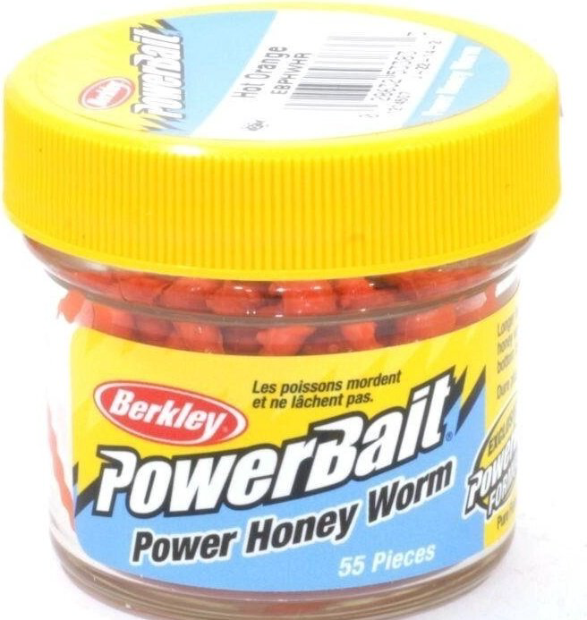 Мягкая приманка Berkley 1214507-GR 55 шт  Hot Orange Power Honey Worm купить,NaN