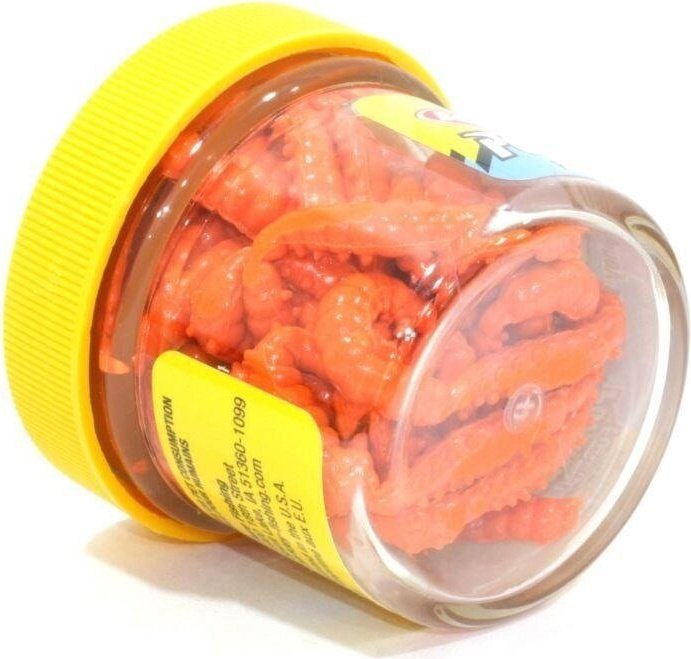 Мягкая приманка Berkley 1214507-GR 55 шт  Hot Orange Power Honey Worm купить,NaN