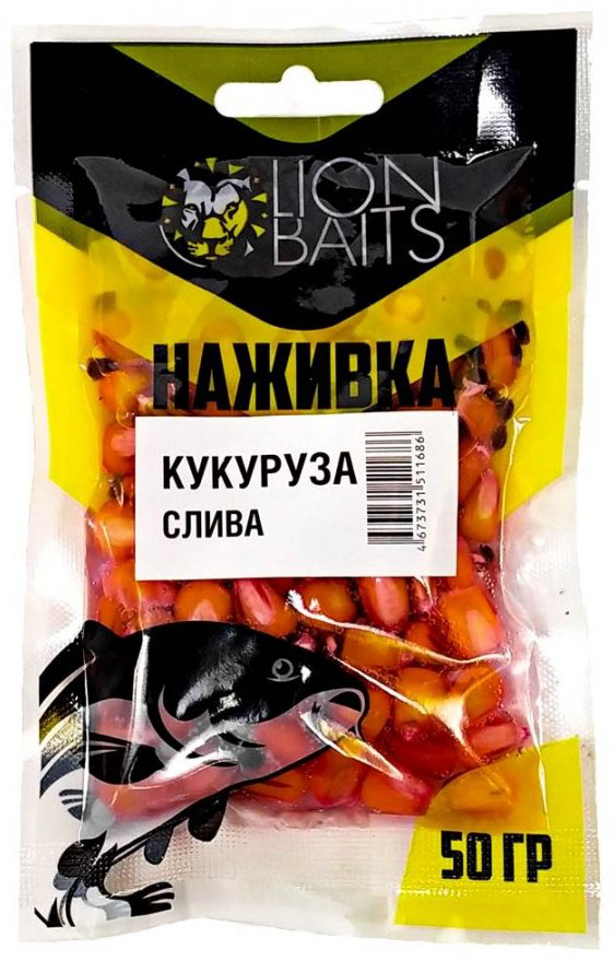 Прикормка Lion Baits Кукуруза насадочнаяLBNC-004 Слива 0.05 кг купить,NaN