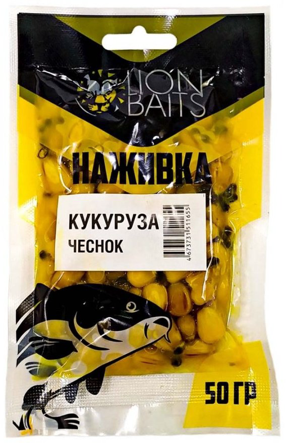 Прикормка Lion Baits Кукуруза насадочная LBNC-007 чеснок 0.05 кг купить,NaN