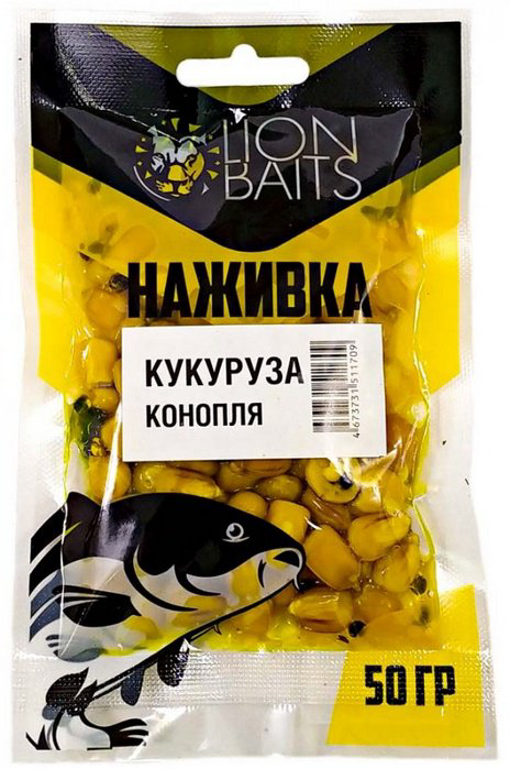 Прикормка Lion Baits Кукуруза насадочная LBNC-006 конопля 0.05 кг купить,NaN