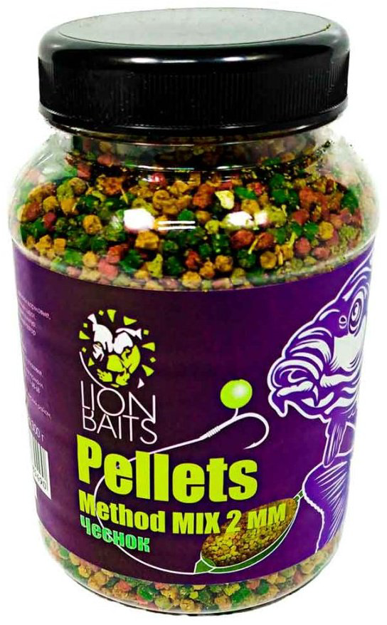 Прикормка Lion Baits Method Mix pellets LBPM-0155 Чеснок 0.3 кг купить,NaN