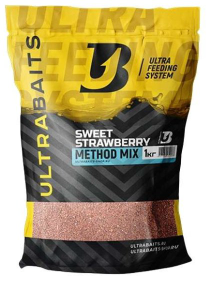 Прикормка ULTRABAITS UB-MM-STR SWEET STRAWBERRY 1 кг
