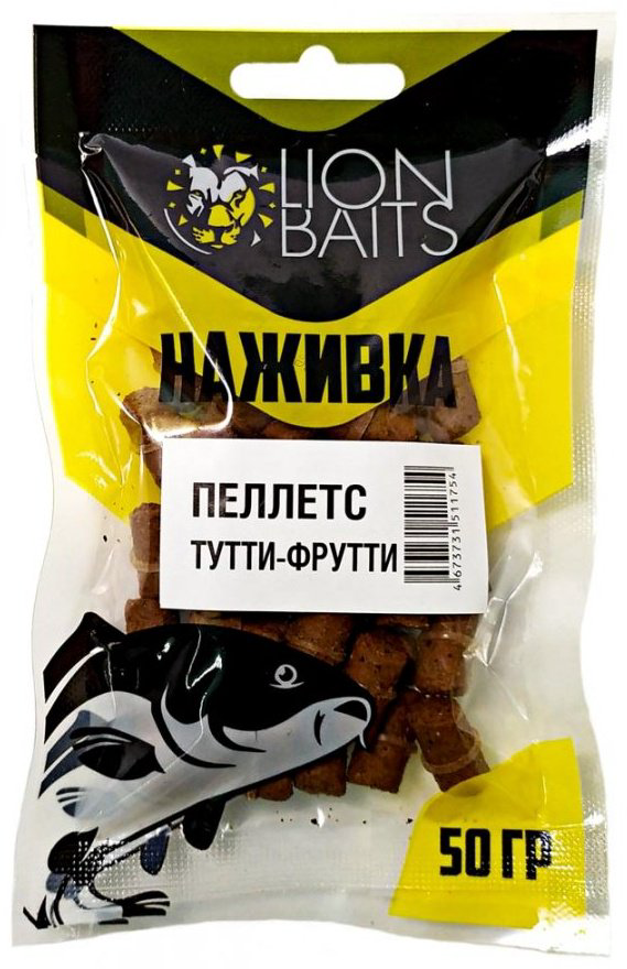Прикормка Lion Baits с резинкой 8мм пакет 50гр LBPNR-023 Тутти-фр 0.05 кг купить,NaN