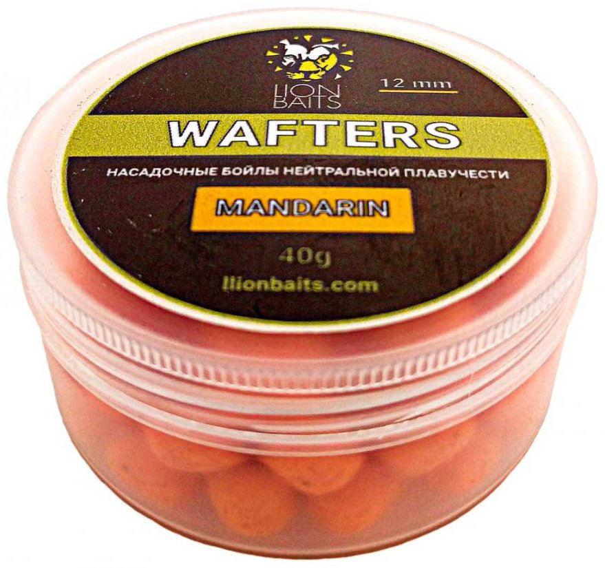 Прикормка Lion Baits Бойлы Wafters 12мм 40гр LB-004004 MANDARIN 0.04 кг