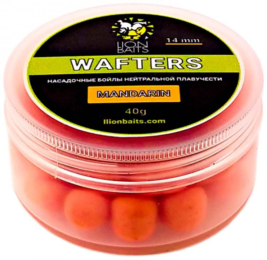 Прикормка Lion Baits Бойлы Wafters 14мм 40гр LB-004012 MANDARIN 0.04 кг купить,NaN