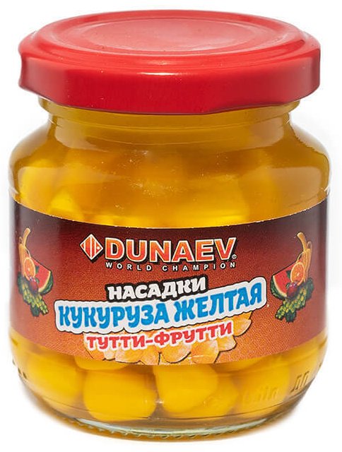 Прикормка Dunaev Насадка стеклобанка "Дунаев Кукуруза Желтая" Тутти - фрутти 0.1 кг купить,NaN