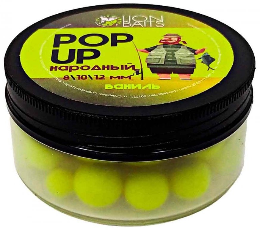 Прикормка Lion Baits Pop-Up Народный 8,10,12 мм LBBPN-002 Ваниль 0.075 кг купить,NaN