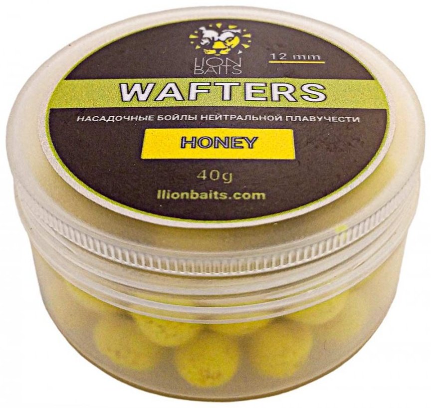 Прикормка Lion Baits Бойлы Wafters 12мм 40гр LB-004005 HONEY 0.04 кг купить,NaN