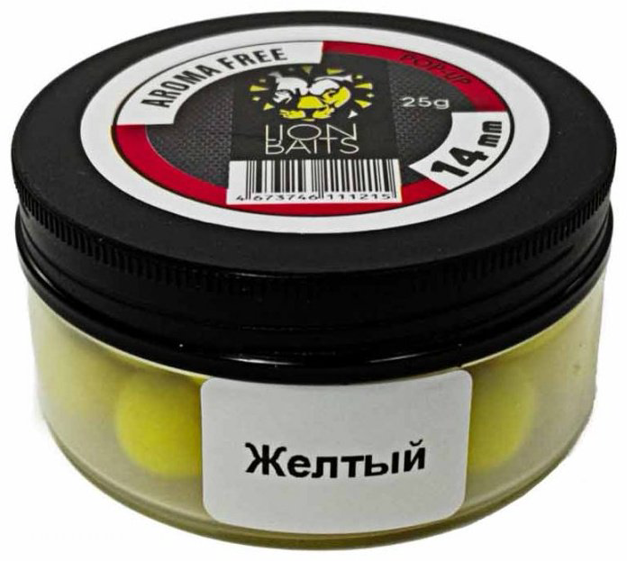 Прикормка Lion Baits Бойлы плавающие Pop-Up Aroma Free (без аромы) 14мм 25гр LBAF-0023 без аромы 0.025 кг