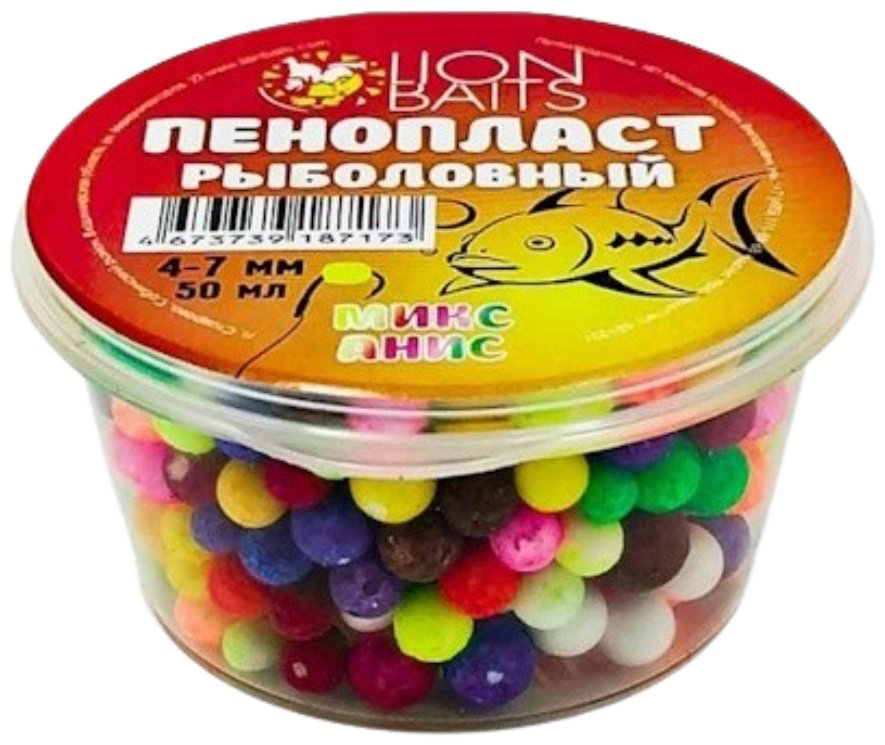 Ароматизированная насадка Lion Baits Пенопласт рыболовный LBPR-006 Анис 1 шт 4 мм купить,NaN