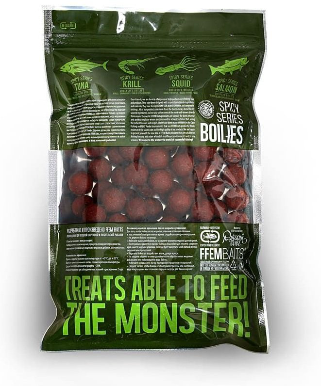 Прикормка FFEM Ajika Boilies Krill ABK-201 криль 1 кг